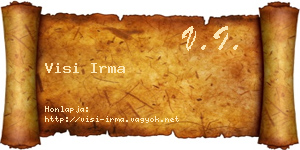 Visi Irma névjegykártya